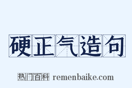 硬正气造句是什么意思的图片